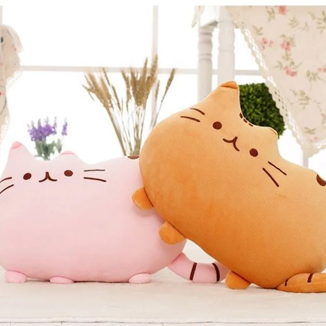 Plush cat pillow 40 cm - 5 colours