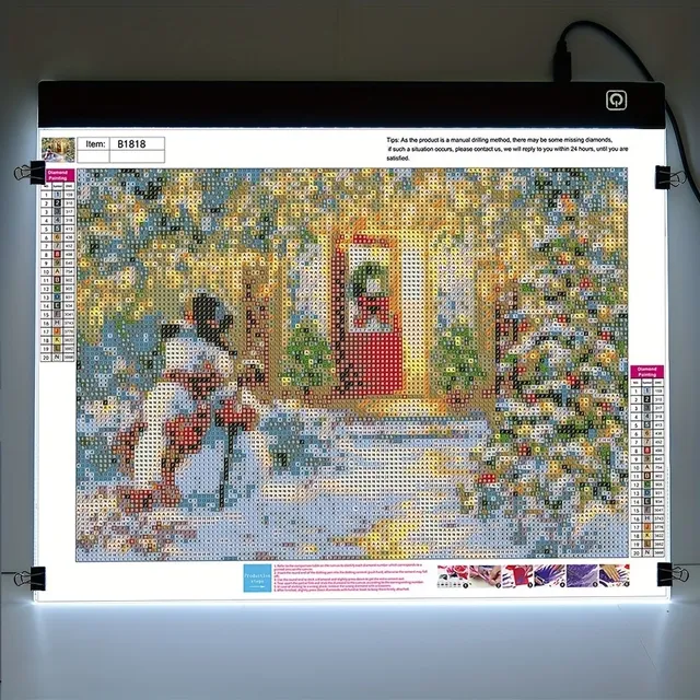 A3 LED drawing pad with three levels of dimming and eye protection, ideal for diamond painting