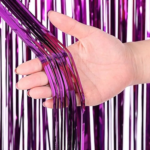 Party curtain with fringes 1 x 1 m