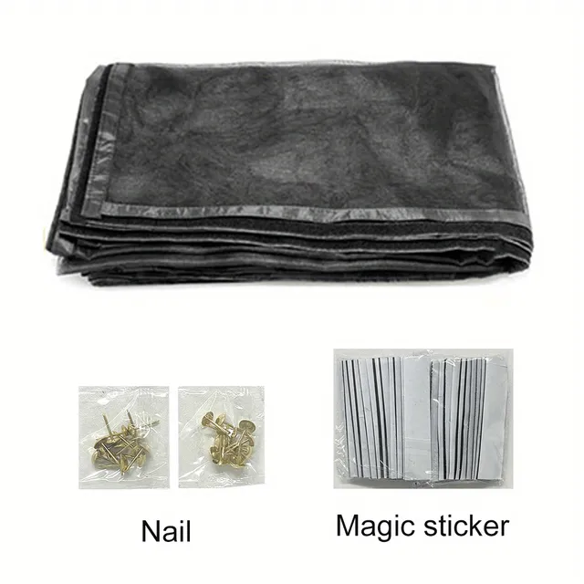 Magnetic curtain for car door against mosquitoes - self-adhesive