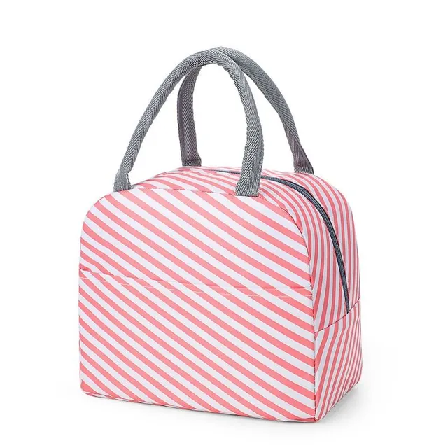 Simple classic trendy lunch bag with a luxurious modern colour print