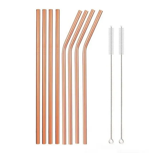 Set of metal straws 8pcs- more colours