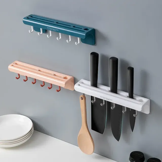 Multifunctional wall storage cabinet for kitchen knives and cutlery