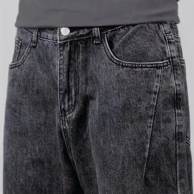 Men's comfortable jeans with wide pants - universal cut for every occasion