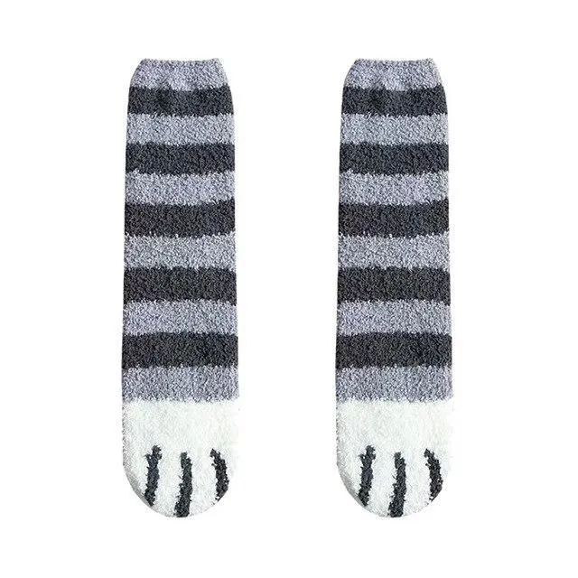 Warm socks in the shape of a paw