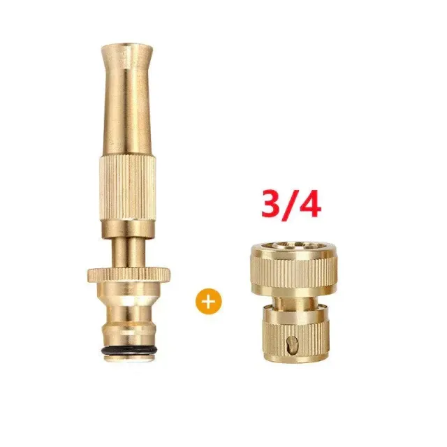 Spray Nozzle Water Gun Brass High Pressure Direct Spray 1/2''3/4'' Quick Coupling Domestic Hose Pressure Adjustable Garden Sprayer