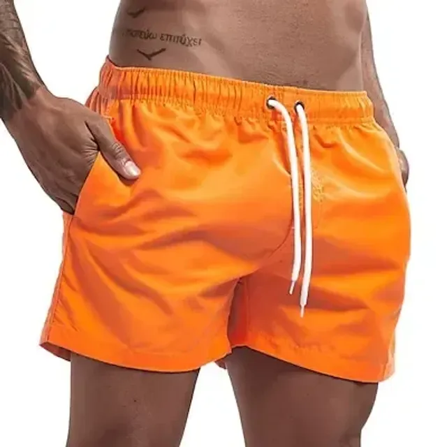 Men's swim shorts with quick-drying material and pockets