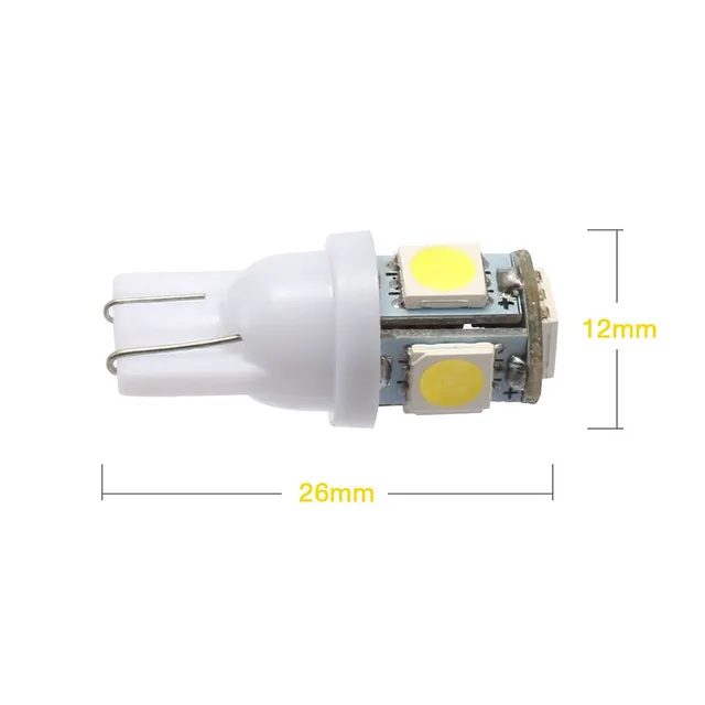 Bec LED alb pentru mașină - set de 10 bucăți