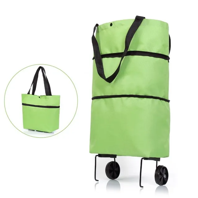 Foldable shopping trolley and bag