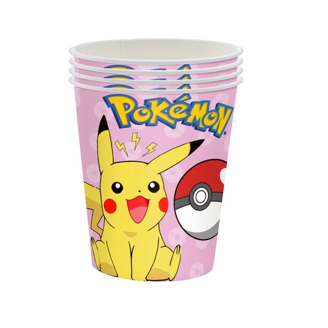 Sada ružových dekorácií na narodeninovú párty Pokémon