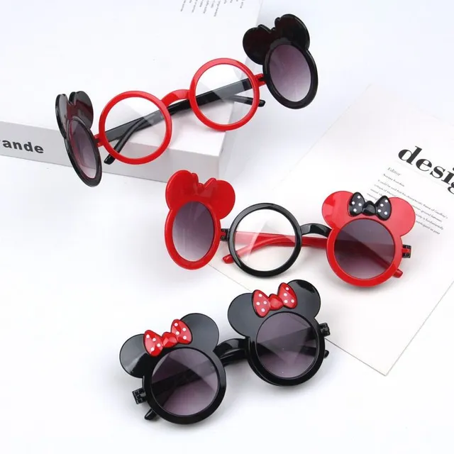 Dziecięce okulary przeciwsłoneczne z motywem myszy Mickey lub Minnie