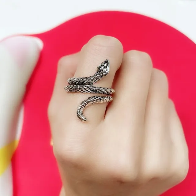 Original women's ring in the shape of a snake