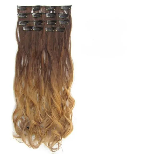 Clip in set STANDARD wavy - shade ombré