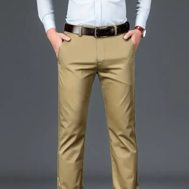 Pantalons formels pour homme avec léger stretch, unis - Classiques et confortables pour chaque occasion