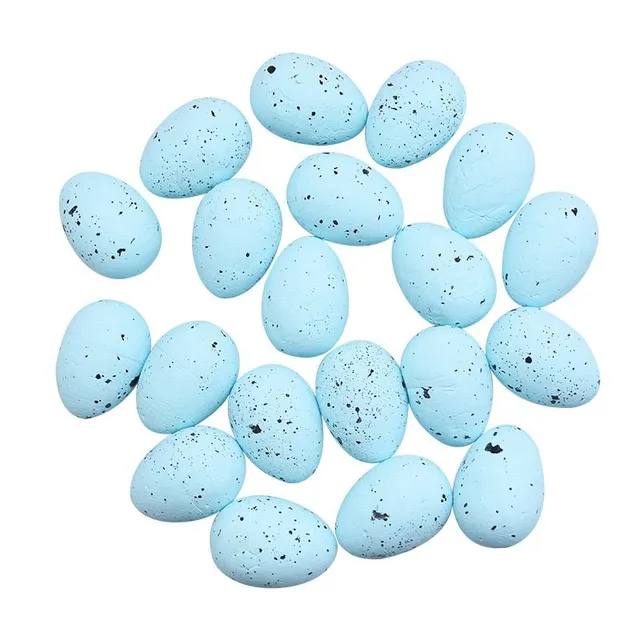 Sada farebných veľkonočných vajíčok 20 ks modra