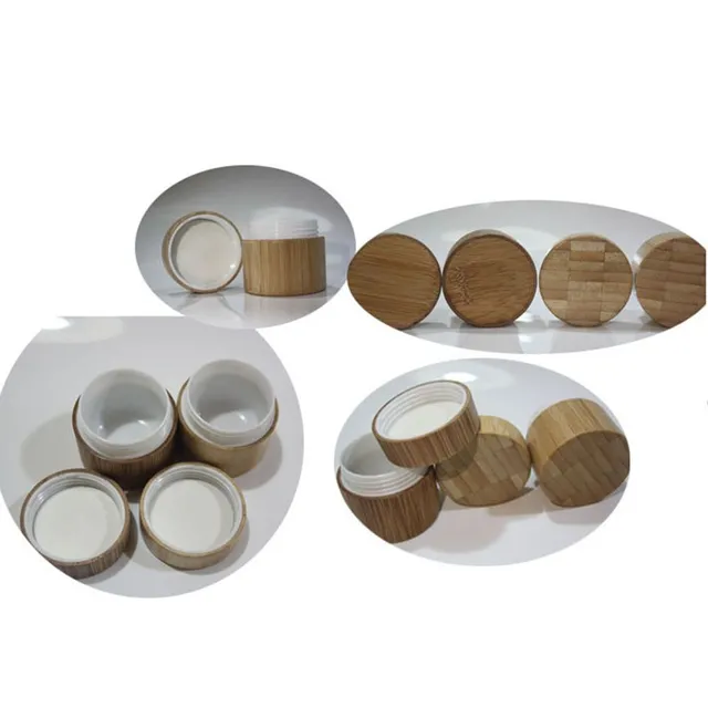 Natural bamboo containers for cosmetics