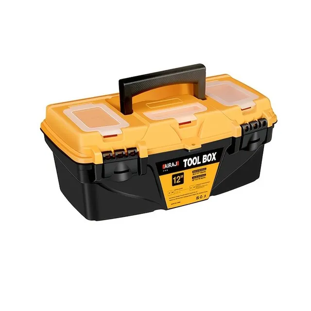 12" Solid case toolbox made of durable plastic - for electrician, carpenter, drill and car