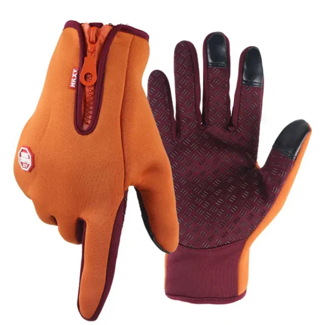 Insoluble winter touch gloves with heating for men and women