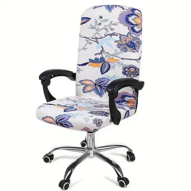 Husă elastică confortabilă pentru scaun de birou cu tipar - Potrivire perfectă pentru colțul dvs. de lucru
