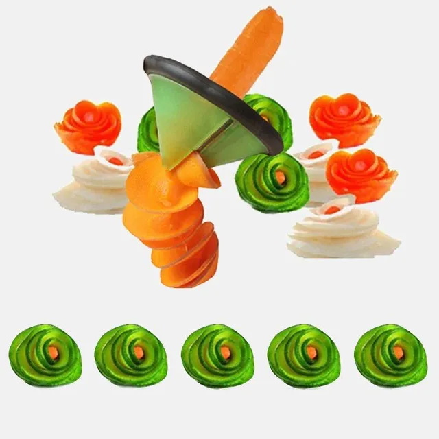 Spiral vegetable cutter