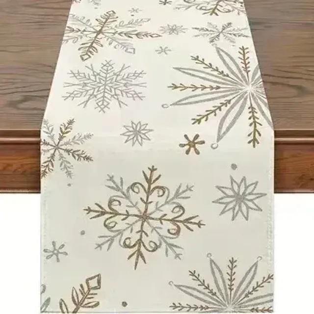 Christmas table runner from household linen and dining room