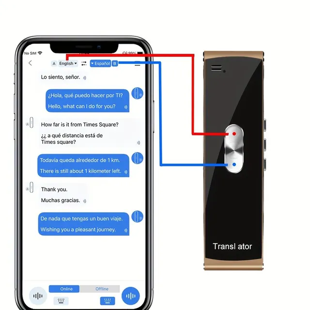 Real-time voice translator - Two-way translator with 2 languages