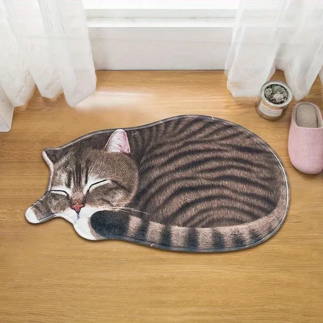 Smooth, fast-drying and anti-slip pad with cat pattern