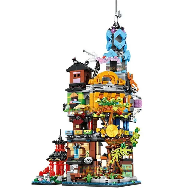 Ninjago - The Gardens of Temple of Airjitzus Ninjago City Building Block Set (1661 db)