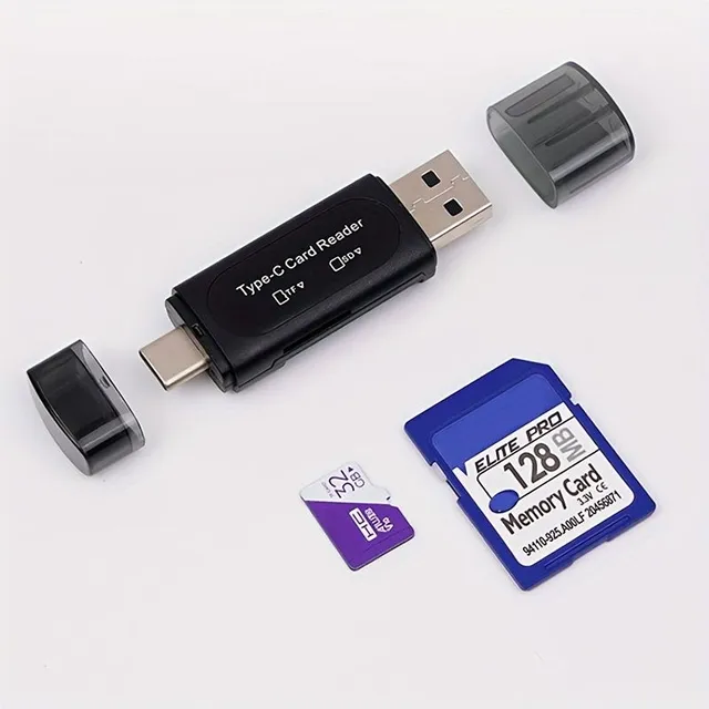 Cititor de carduri de memorie universal 4 în 1 USB-C/USB-A