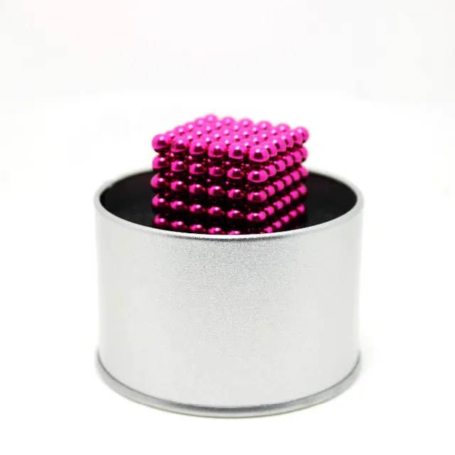 Antistress magnetic balls Neocube - toy for adults d3-pink-beads