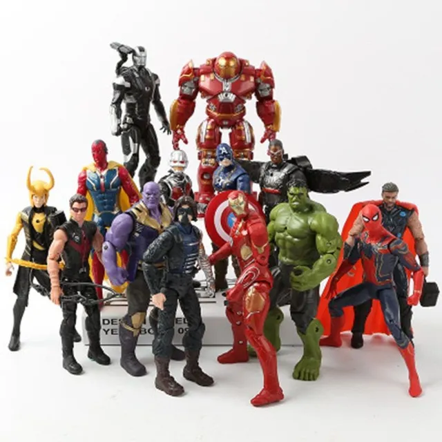 Action figures of popular superheroes