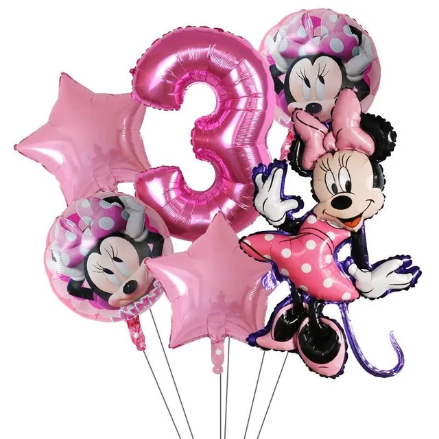 Frumoase baloane gonflabile cu Mickey Mouse - 6 buc