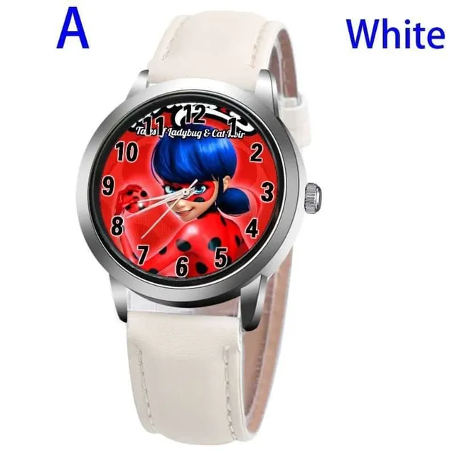 Dievčenské náramkové hodinky | Ladybug a-white-2