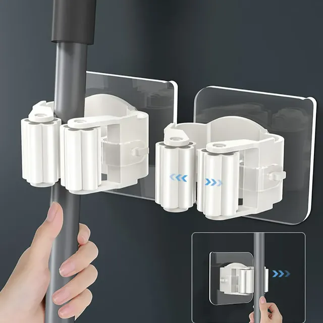 2/4 pcs Mop holder and broom with self-adhesive wall