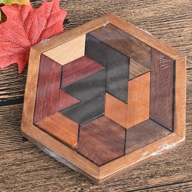 Dřevěné geometrické puzzle