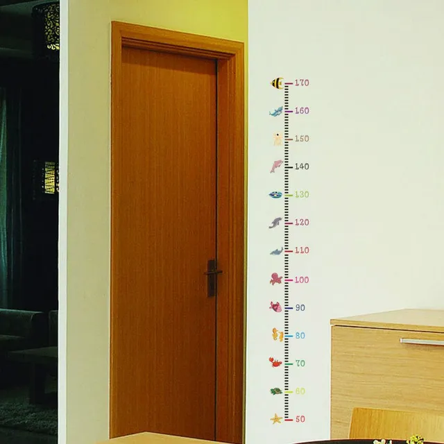 Wall sticker for children - height measuring tape - animals