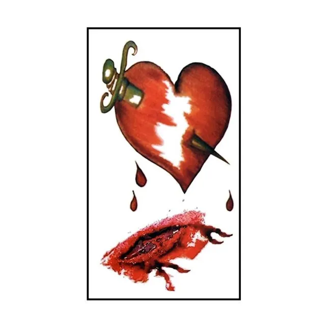 Halloween waterproof temporary tattoo - bloody wounds