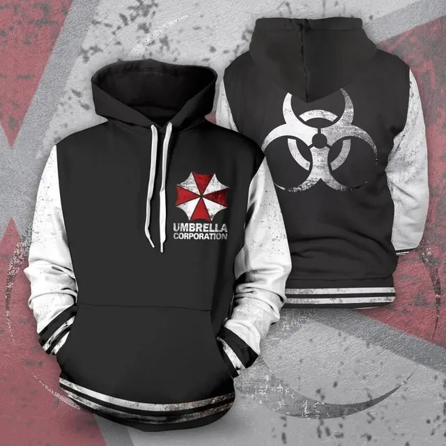 Stylish unisex hoodie with R.P.D. print from the popular Resident Evil game