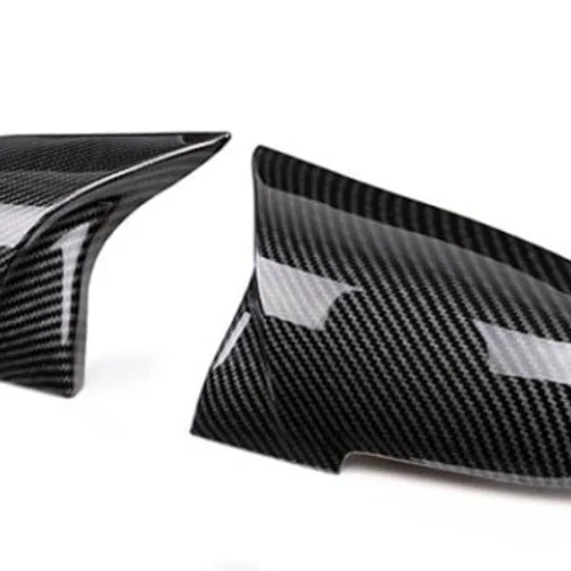 Capac oglindă retrovizoare neagră pentru BMW - 2 bucăți