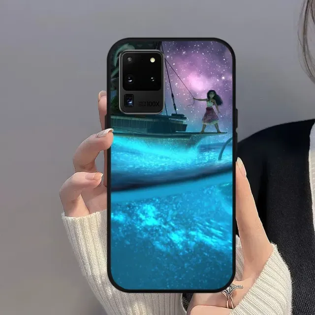 Coque en silicone de luxe pour téléphones Samsung avec des motifs des personnages préférés du film Vaiana 2