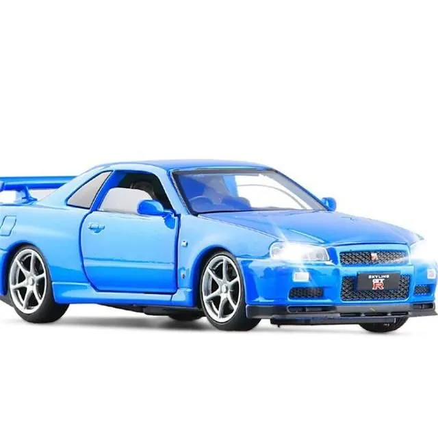 Model Nissan Skyline Ares GTR blue