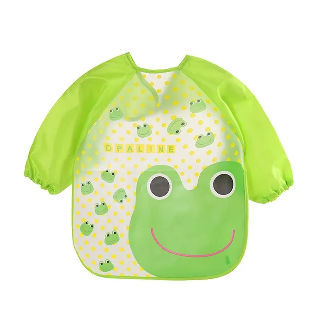 Baby bib with long sleeve