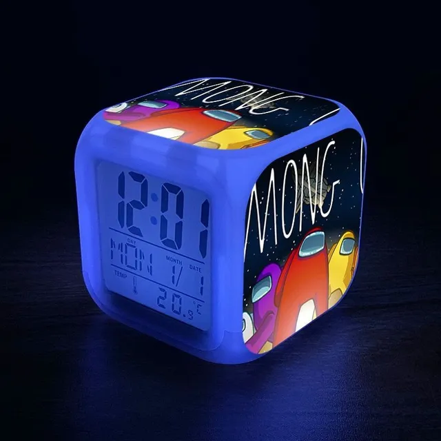 Lighting alarm for children with gaming motifs