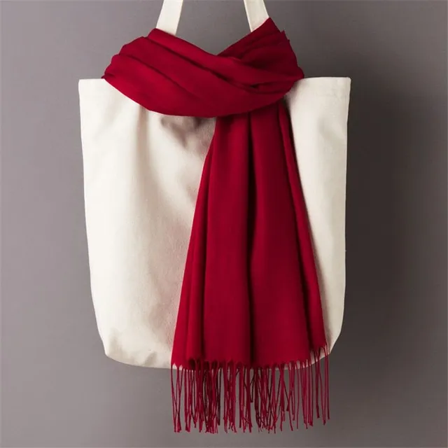 Women's monochrome cashmere scarf