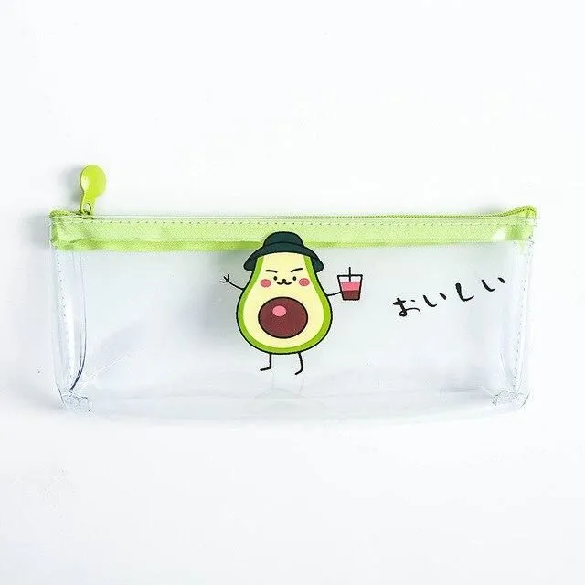 Pencil case with avocado