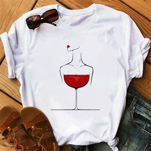 T-shirt da donna a tema vino