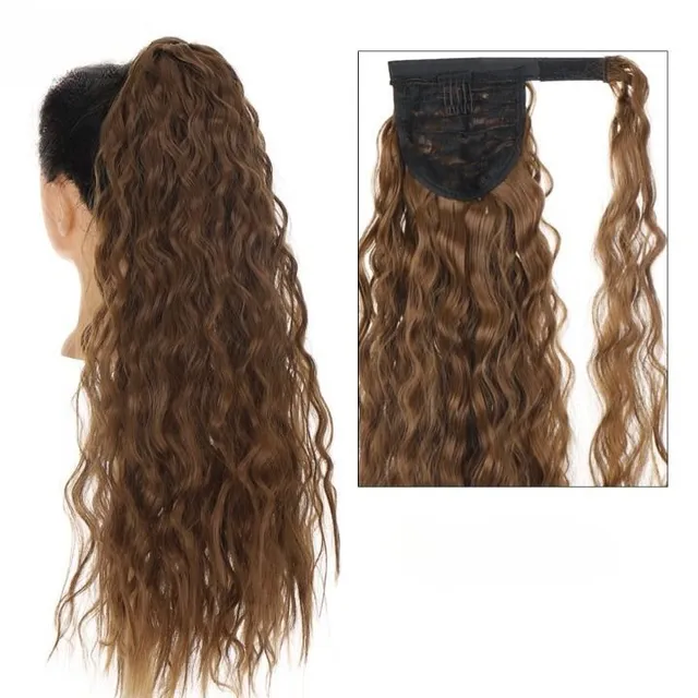 Women's long synthetic hair extensions for thickening hair