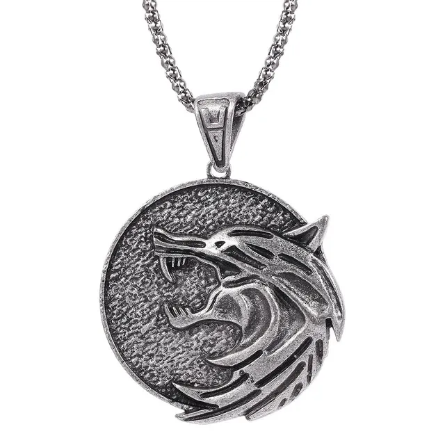 Collier unisexe avec pendentif Geralt