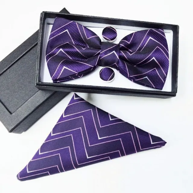 Luxury bow tie with handkerchief Gentle