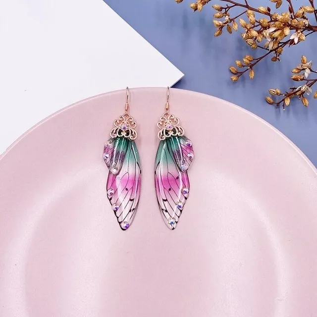 Women's dangle earrings wings Jeanice
